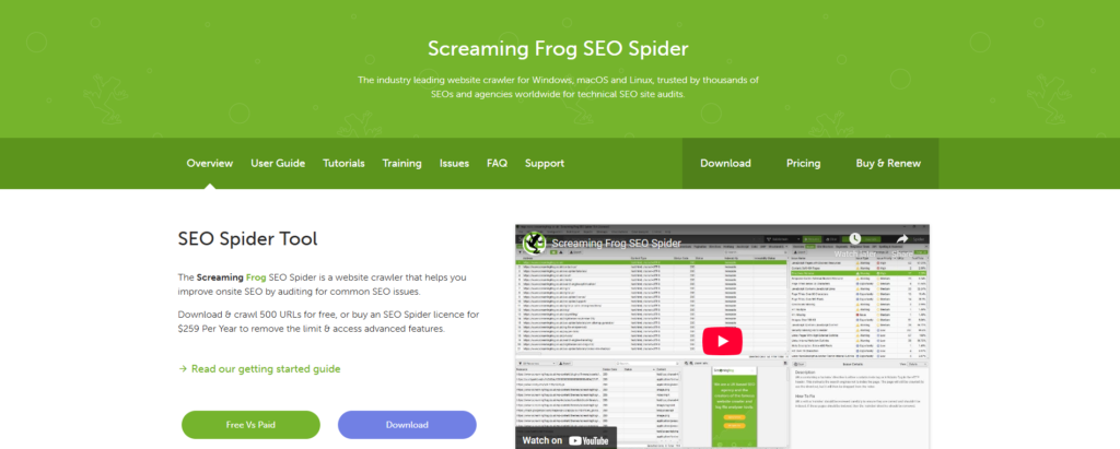 Screaming Frog SEO Spider